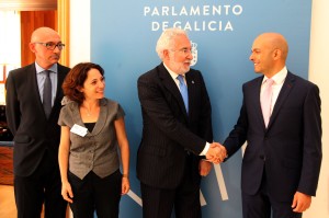 Miguel Santalices, recibe a una delegacion Israeli